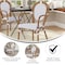 Flash Furniture Lourdes Thonet French Bistro Stacking Chair w/Arms, White/Gray PE Rattan/Bamboo Print Alum Frame SDA-AD642002A-WHGY-NAT-GG - alternate 7